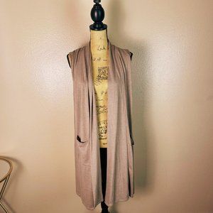 Olivia Blu Women's Open Front Vest Cardigan